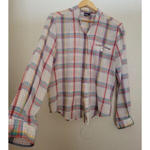 VNT Koret City Blues Colorful Plaid Men's Shirt Size M